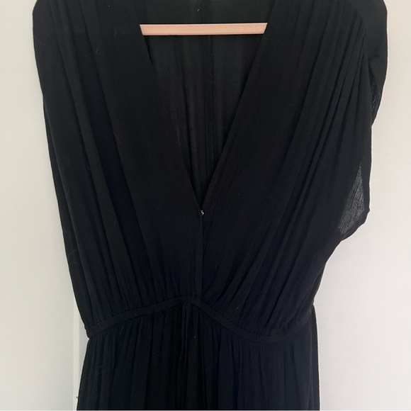 ELAN Wrap Maxi coverup dress- black - Picture 8 of 9